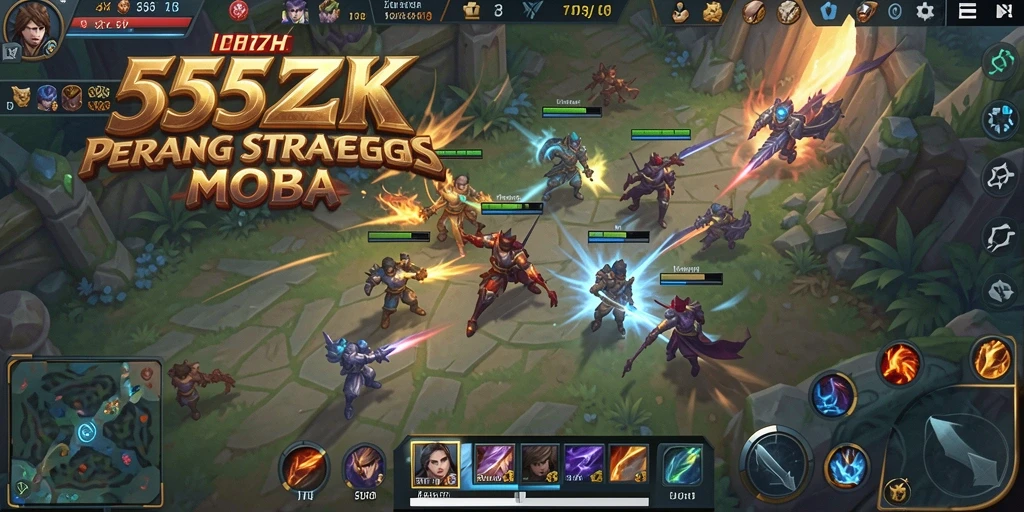 Pengalaman gameplay penuh aksi di 555ZK MOBA.