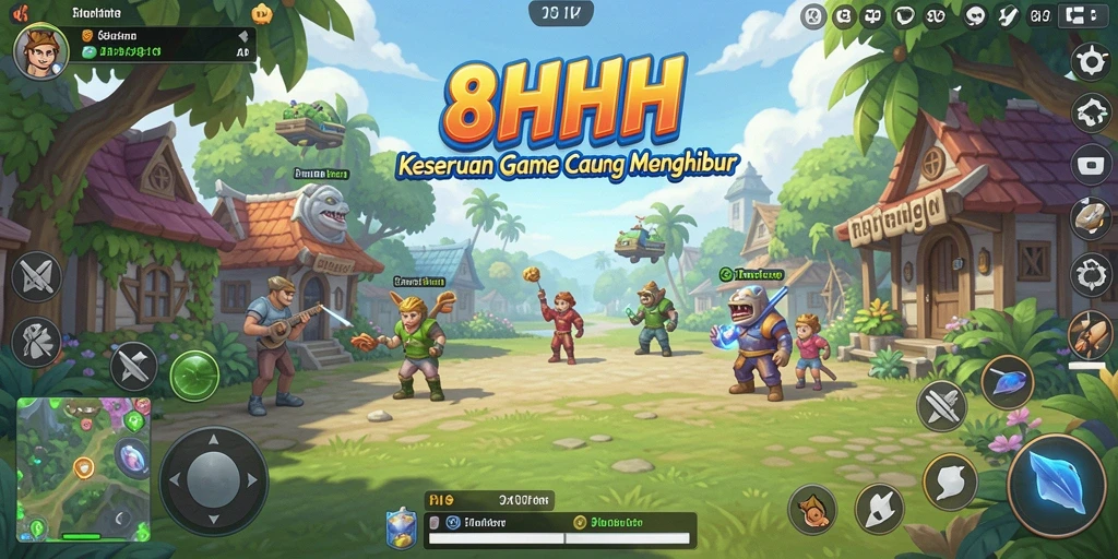Tampilan gameplay seru dan menarik dalam 8HHH.
