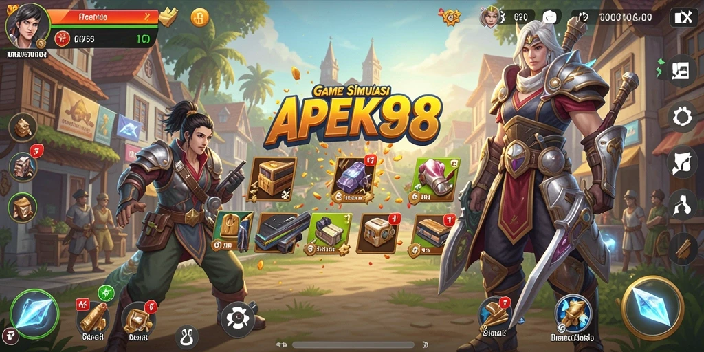 Screenshot APEK88 menunjukkan gameplay seru dalam dunia simulasi.