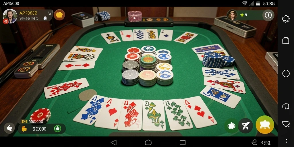 Tampilan gameplay seru dari API5000 dengan kartu Gaple.