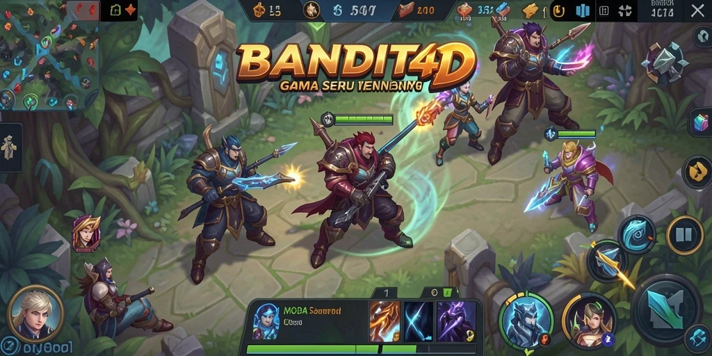 Tampak aksi seru dalam gameplay BANDIT4D dengan karakter yang bertempur.