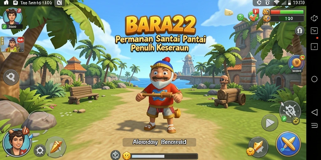 Screenshot utama BARA22 menampilkan gameplay seru dan interaksi pemain.