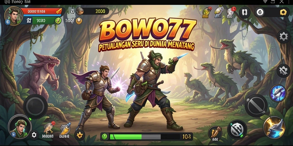 Tampilan gameplay menarik di dunia petualangan BOWO77.