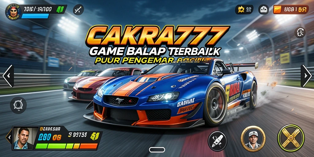 Tampilan gameplay balap yang mendebarkan di CAKRA777 dengan berbagai kendaraan.