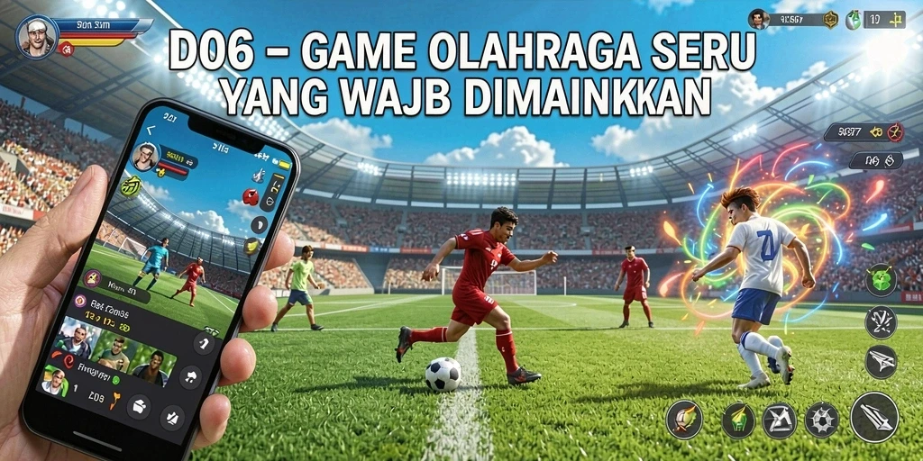 Gameplay seru D06 menampilkan aksi olahraga yang menantang.