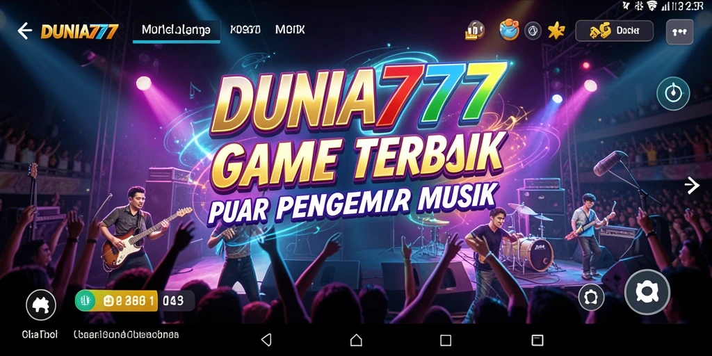 Tampilan gameplay DUNIA777 yang menyenangkan dengan berbagai lagu.