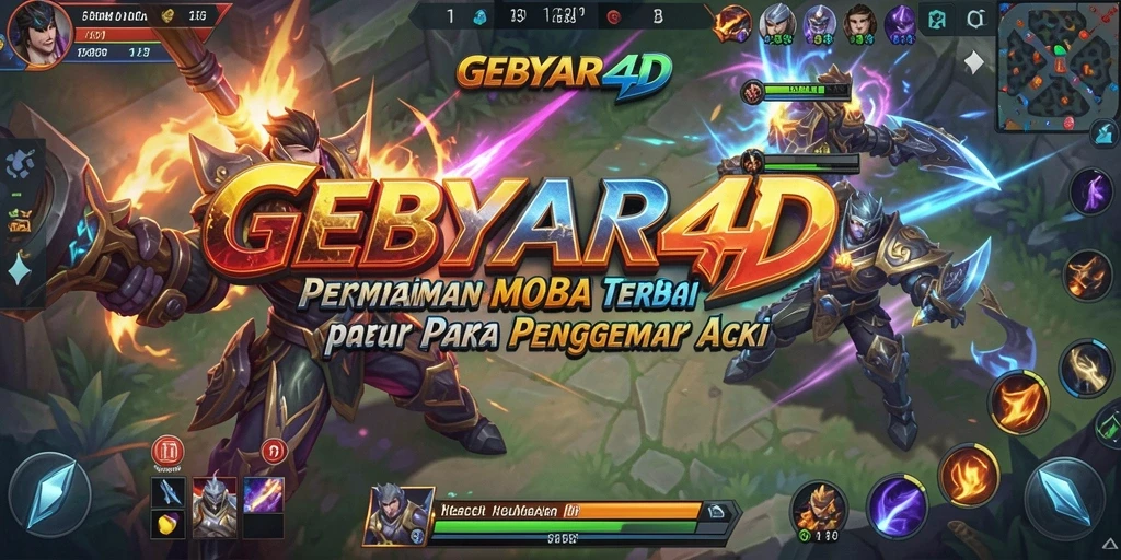 Tampilan gameplay menarik dari GEBYAR4D di arena pertempuran.