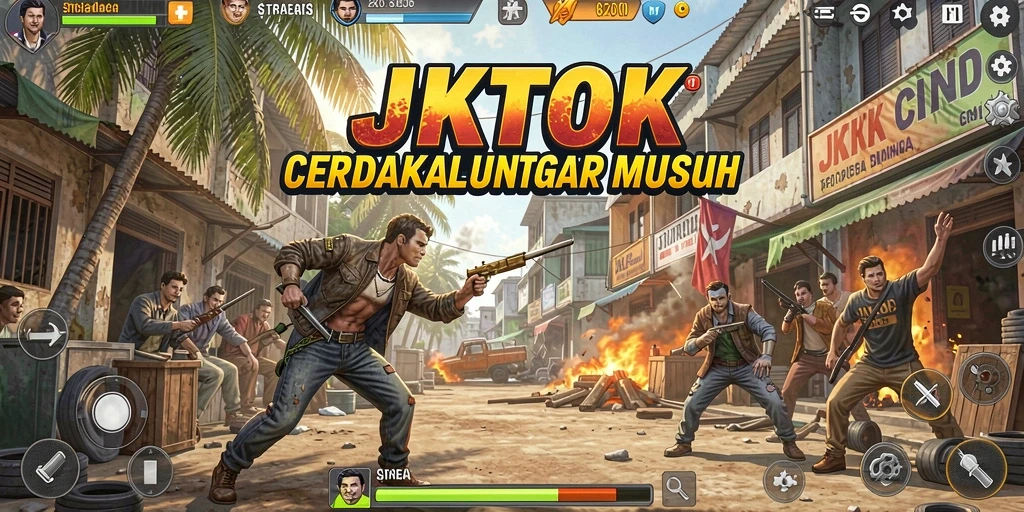 Screenshot JKTOK menampilkan pertarungan strategi mendebarkan.