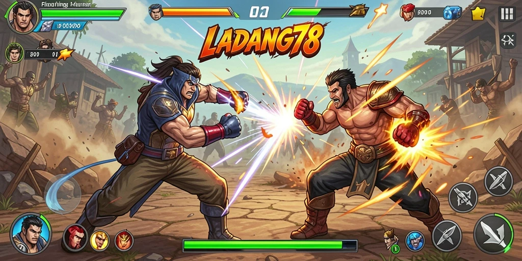Tampilan gameplay LADANG78 yang menakjubkan dan penuh aksi.