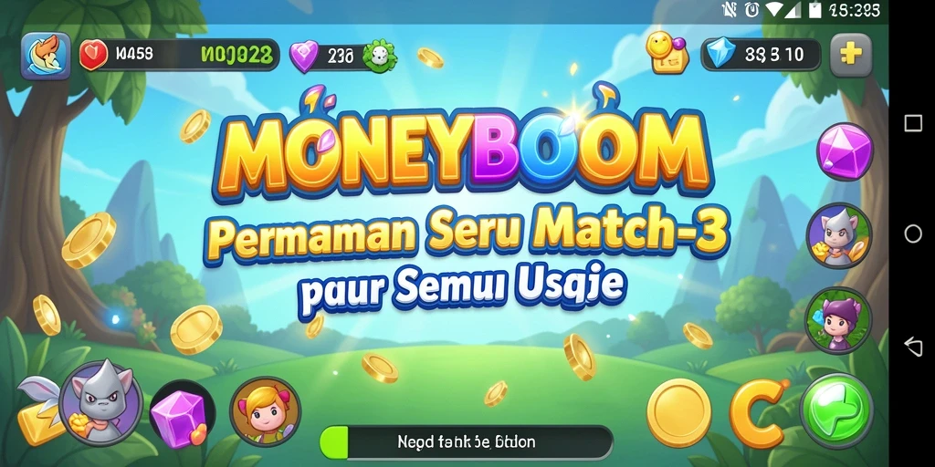Gameplay seru dan menantang di MONEYBOOM Match-3.