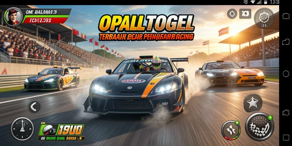 Tampilan gameplay menarik dari OPALTOGEL yang memukau di trek balap.