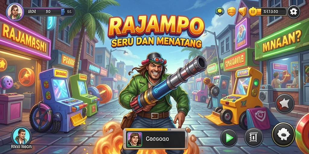 Tampilan seru dari gameplay RAJAMPO penuh tantangan