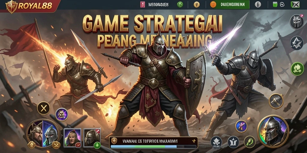Screenshot gameplay epik dari ROYAL88 menampilkan strategi dan aksi.