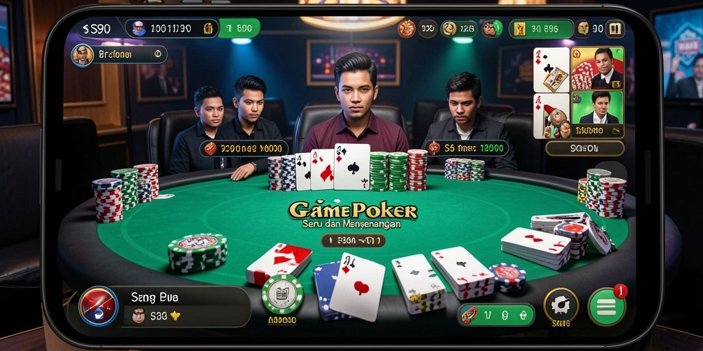 Screenshot S80 menampilkan aksi seru permainan Poker.
