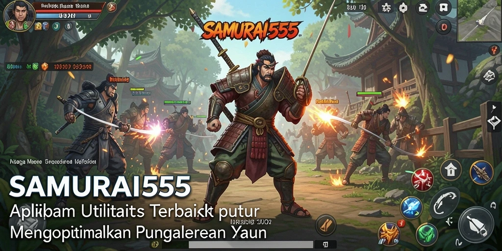 Tampilan antarmuka utama SAMURAI555 dengan fitur utilitas.
