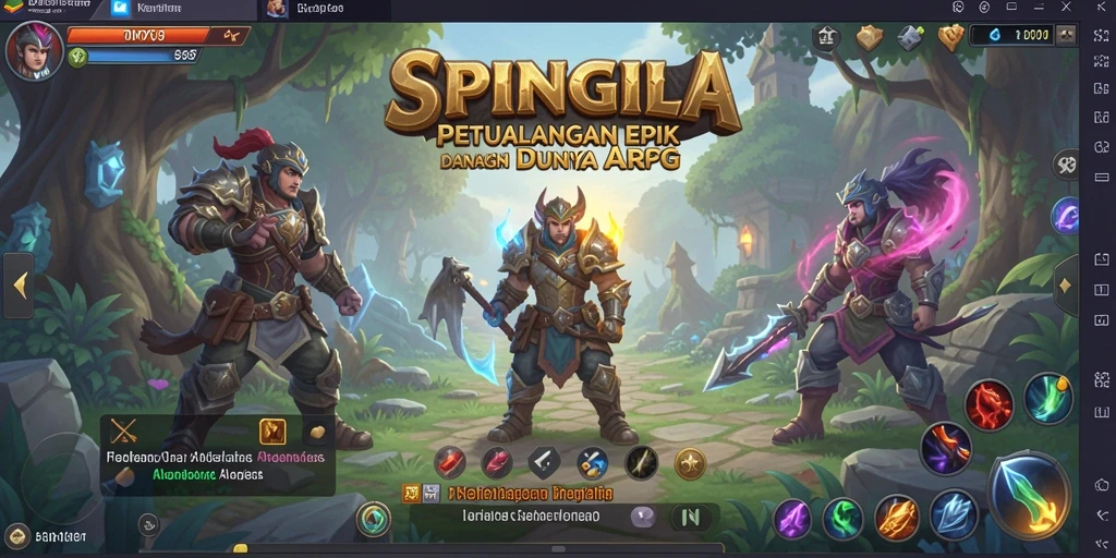 Tampilan seru gameplay ARPG SPINGILA dengan aksi yang mendebarkan.