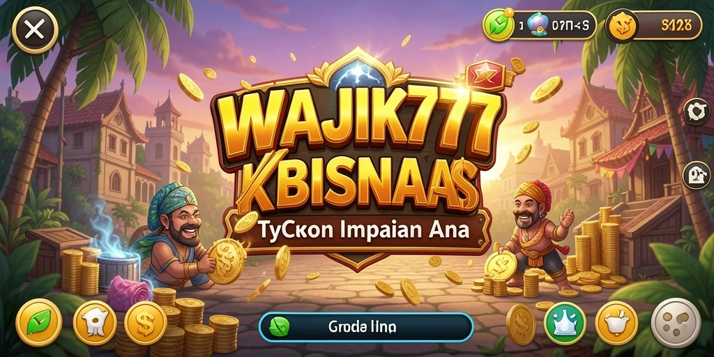 Tampilan gameplay WAJIK777 yang menonjolkan pengelolaan bisnis Tycoon.