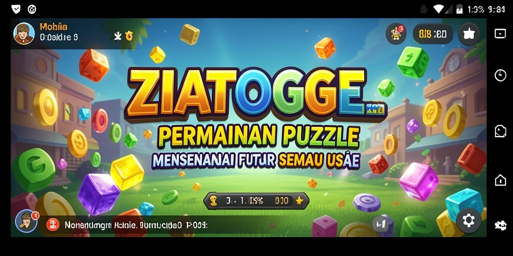 Tampilan gameplay ZIATOGEL dengan tantangan puzzle yang menarik.